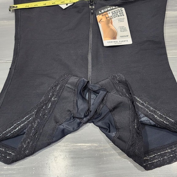Leonisa PowerSlim Open Bust Boyshort Body Shaper Black Size 3X - Picture 5 of 11